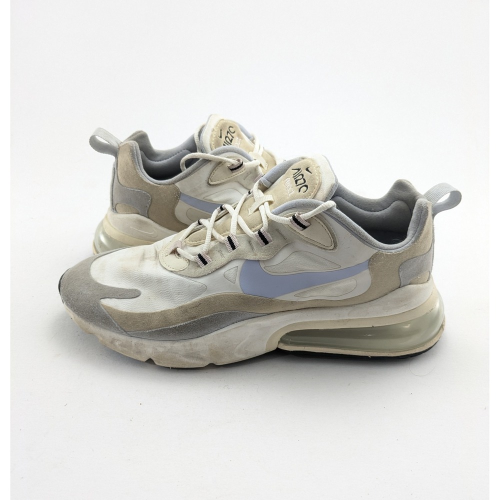Womens Nike Air Max 270 React White Athletic Running Shoes CT1287-100 Size 9.5